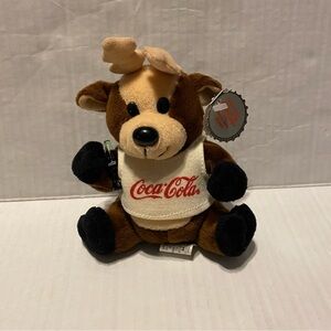 Coca-Cola Reindeer in Shirt plush VTG 1997 #0133
